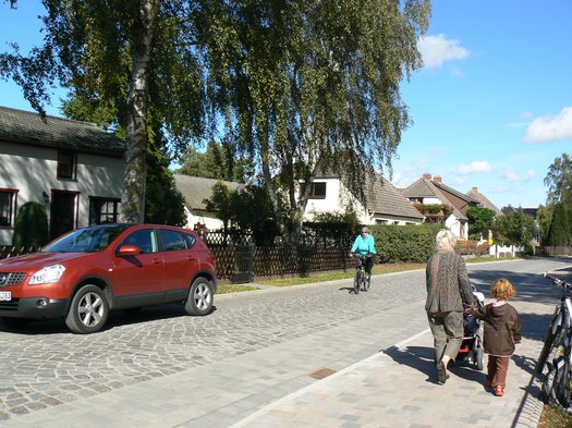 Landkreis mit nutzbaren Straßen, gleichberechtigt für alle Verkehrsteilnehmer